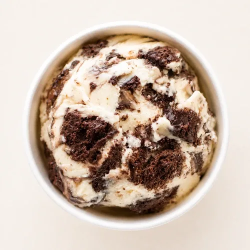 Brownie Fudge Swirl ice cream scoop