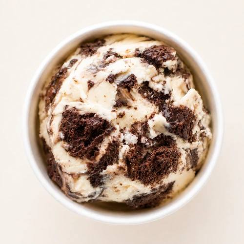 Brownie Fudge Swirl ice cream scoop