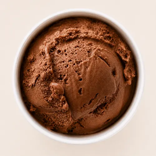 Chocolate ice cream scoop