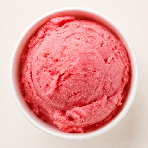 Strawberry Sorbet ice cream scoop