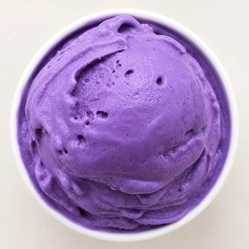 Ube ice cream scoop